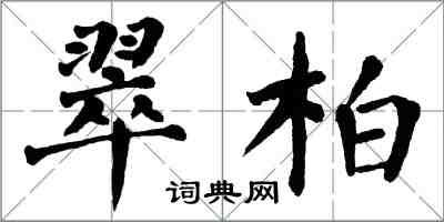 翁闓運翠柏楷書怎么寫