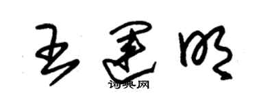 朱錫榮王運明草書個性簽名怎么寫