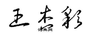 曾慶福王杏彩草書個性簽名怎么寫