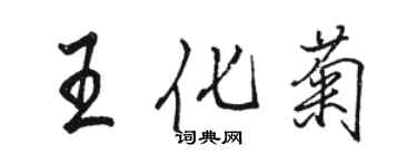 駱恆光王化菊行書個性簽名怎么寫