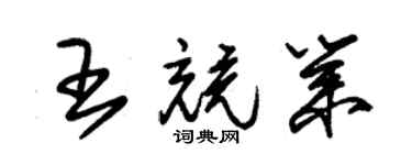朱錫榮王競業草書個性簽名怎么寫