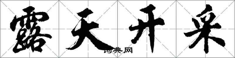 胡問遂露天開採行書怎么寫