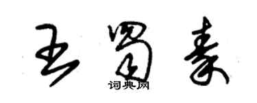 朱錫榮王蜀秦草書個性簽名怎么寫