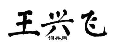 翁闓運王興飛楷書個性簽名怎么寫