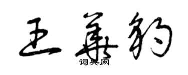 曾慶福王華豹草書個性簽名怎么寫