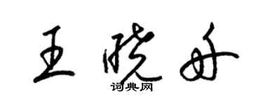 梁錦英王曉舟草書個性簽名怎么寫