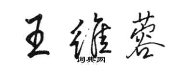 駱恆光王維蓉行書個性簽名怎么寫