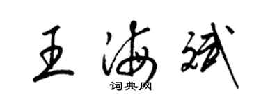 梁錦英王海斌草書個性簽名怎么寫