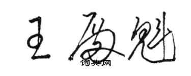 駱恆光王殿魁草書個性簽名怎么寫