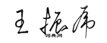 駱恆光王振虎草書個性簽名怎么寫