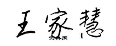 王正良王家慧行書個性簽名怎么寫