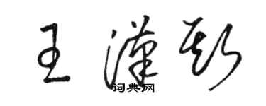 駱恆光王漢斯草書個性簽名怎么寫