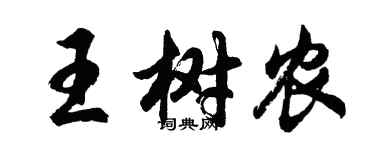 胡問遂王樹農行書個性簽名怎么寫
