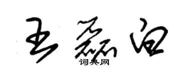 朱錫榮王磊白草書個性簽名怎么寫