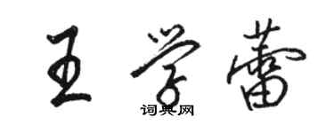 駱恆光王學蕾行書個性簽名怎么寫