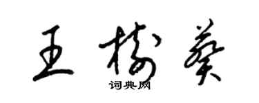 梁錦英王樹葵草書個性簽名怎么寫