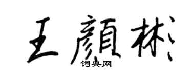 王正良王顏彬行書個性簽名怎么寫