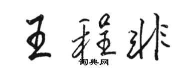 駱恆光王程非行書個性簽名怎么寫