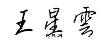 王正良王星雲行書個性簽名怎么寫
