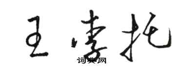 駱恆光王李托草書個性簽名怎么寫