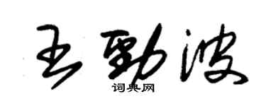 朱錫榮王勁波草書個性簽名怎么寫