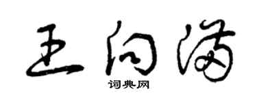曾慶福王向滿草書個性簽名怎么寫