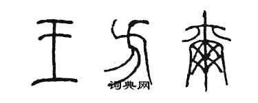 陳墨王方爾篆書個性簽名怎么寫