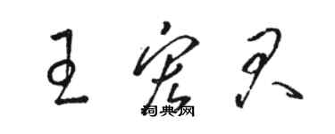 駱恆光王宏君草書個性簽名怎么寫