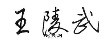 駱恆光王陵武行書個性簽名怎么寫