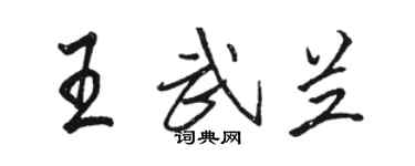 駱恆光王武蘭行書個性簽名怎么寫