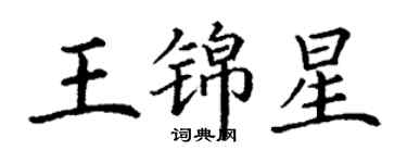 丁謙王錦星楷書個性簽名怎么寫