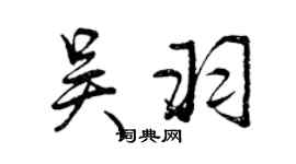 曾慶福吳羽行書個性簽名怎么寫