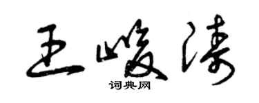 曾慶福王峻濤草書個性簽名怎么寫