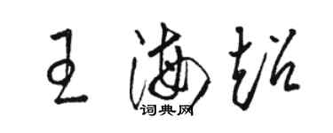 駱恆光王海超草書個性簽名怎么寫