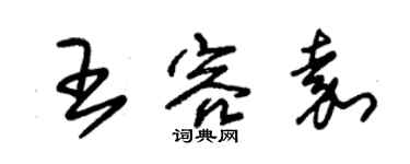 朱錫榮王容嘉草書個性簽名怎么寫