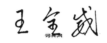 駱恆光王全威草書個性簽名怎么寫