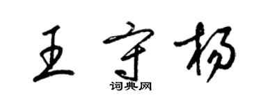 梁錦英王守楊草書個性簽名怎么寫