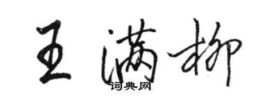 駱恆光王滿柳行書個性簽名怎么寫