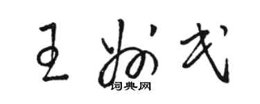 駱恆光王州民草書個性簽名怎么寫