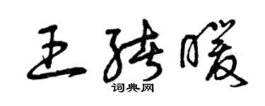 曾慶福王緒暖草書個性簽名怎么寫