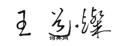 駱恆光王道燦草書個性簽名怎么寫