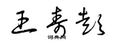 曾慶福王壽彭草書個性簽名怎么寫