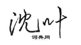 駱恆光沈葉行書個性簽名怎么寫