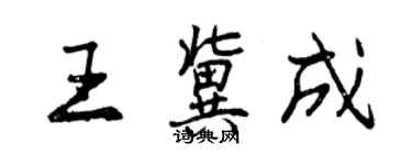 曾慶福王冀成行書個性簽名怎么寫
