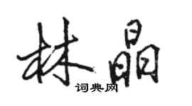 駱恆光林晶行書個性簽名怎么寫