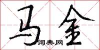 馬金怎么寫好看