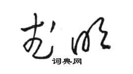 駱恆光武明草書個性簽名怎么寫