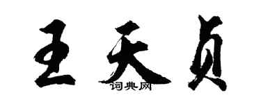 胡問遂王天貞行書個性簽名怎么寫