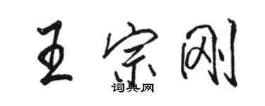 駱恆光王宗剛行書個性簽名怎么寫