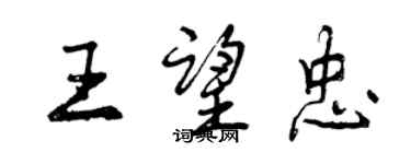 曾慶福王望忠行書個性簽名怎么寫